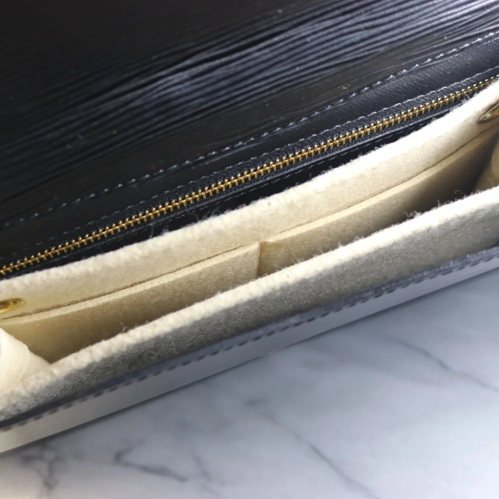 Louis Vuitton Noir EPIi Leather Art Deco Clutch, Crossbody & Shoulder Bag ~ EUC